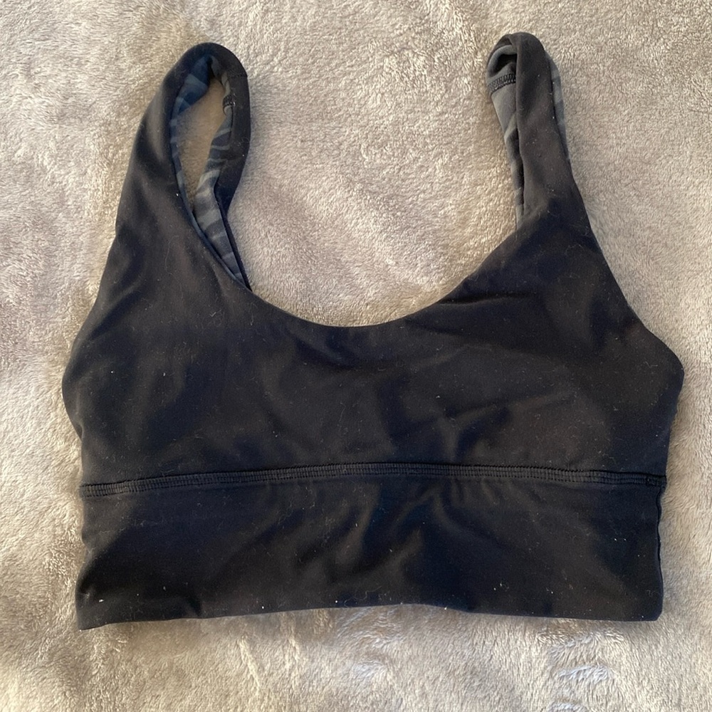 Lululemon Reversible Align Bra Sz 4 Black/Zebra print